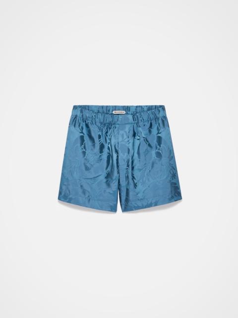 JW Anderson MENS DAMASK WOVEN SHORTS IN AIRFORCE BLUE