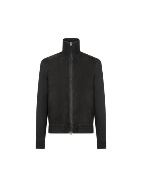 TOM FORD SUEDE FRONT MERINO FULL ZIP