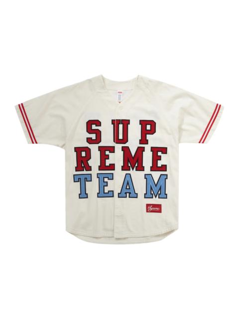 Supreme Supreme Denim Baseball Jersey White