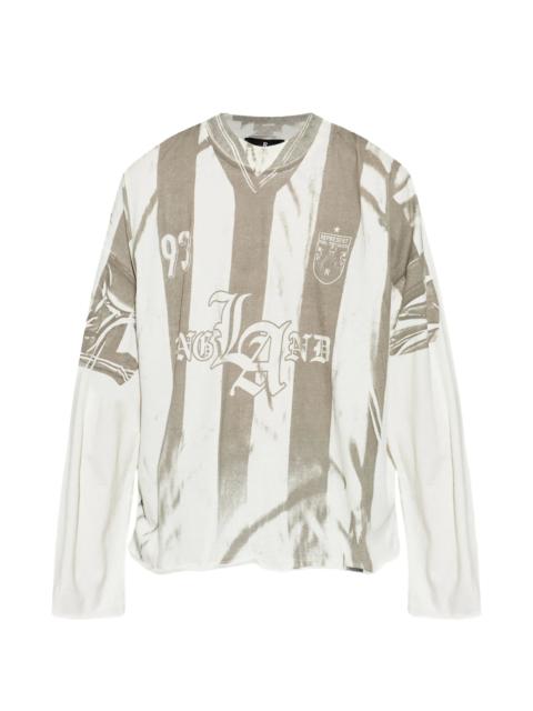 REPRESENT Represent Striped Logo-print Longsleveed T-shirt