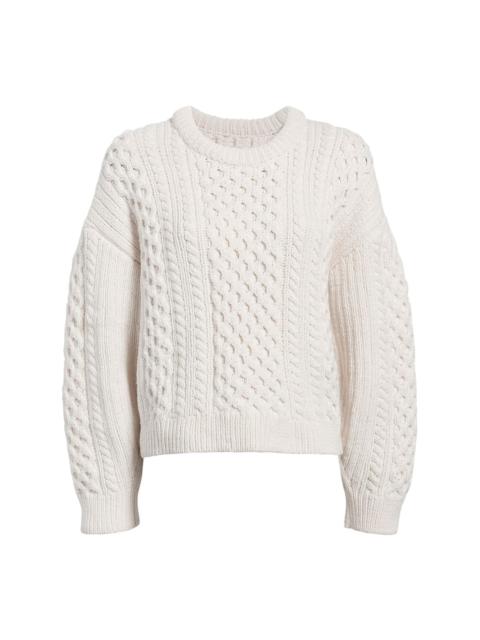 Another Tomorrow cable-knit wool jumper