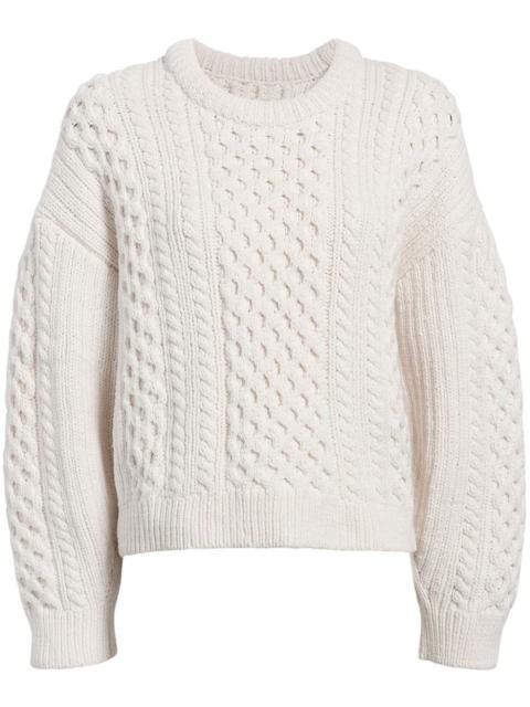 Another Tomorrow cable-knit wool jumper