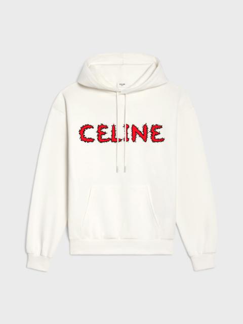 CELINE Celine rhinestones hoodie in cotton fleece