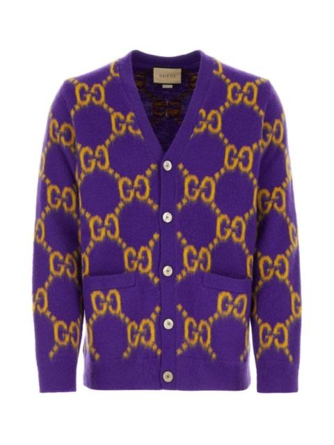GUCCI Gucci Man Embroidered Wool Cardigan