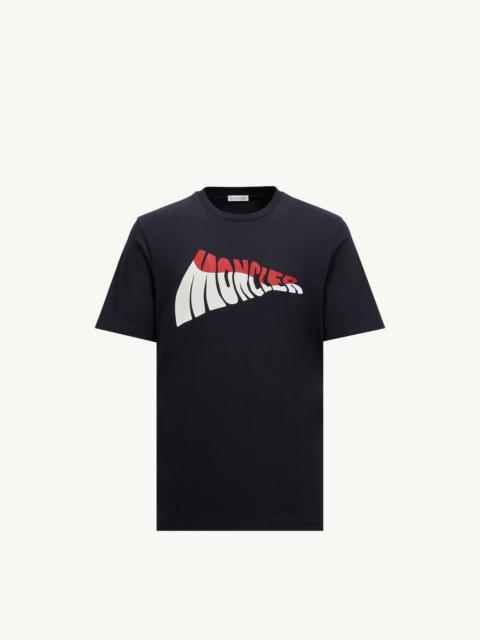 Moncler Wave Logo Cotton T-Shirt