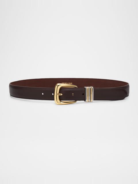 VERONICA BEARD Arch Leather Belt