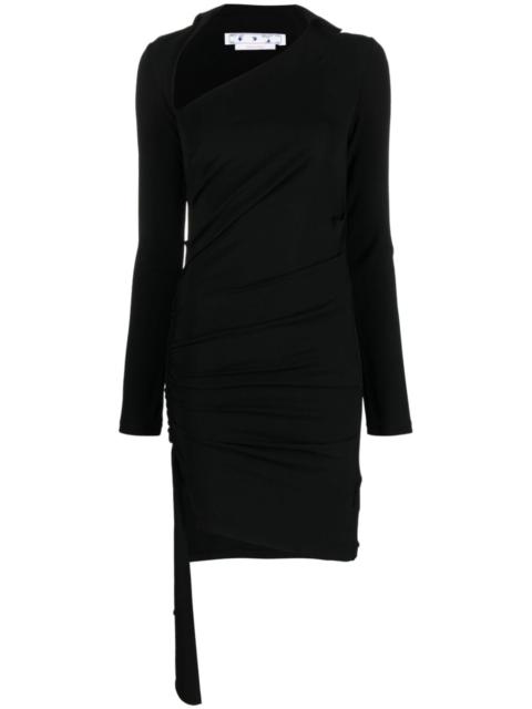 asymmetric ruched minidress