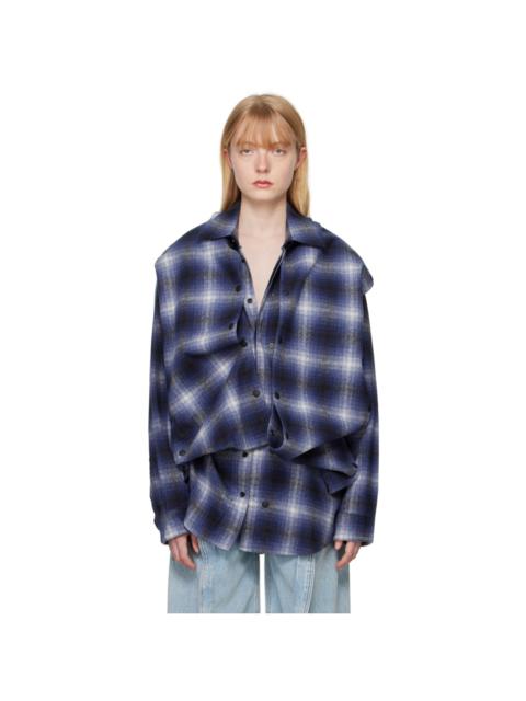 Y/Project Blue Snap Off Shirt
