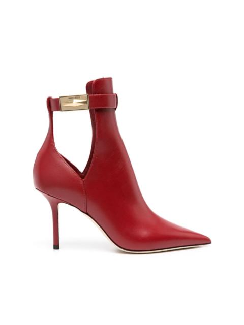 JIMMY CHOO Nell 85mm leather ankle boots