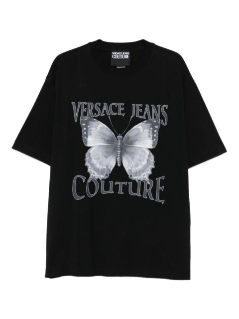 VERSACE JEANS COUTURE butterfly-print T-shirt