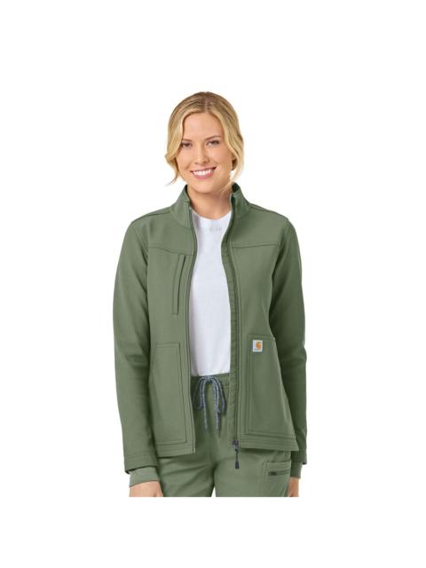Carhartt Women's Rugged Flex® Peak Bonded Fleece Scrub Jacket