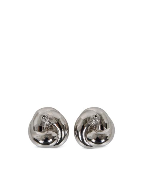 self-portrait knot-detail earrings