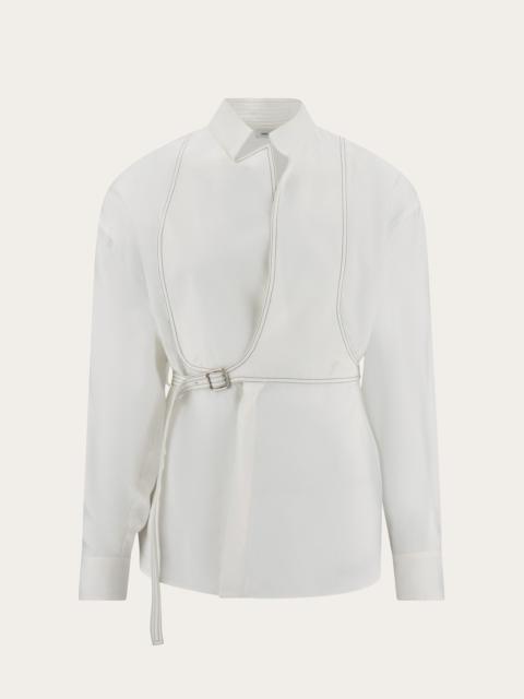 FERRAGAMO Bib detail shirt
