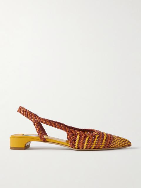 GABRIELA HEARST Perro Woven Leather Slingback Pumps