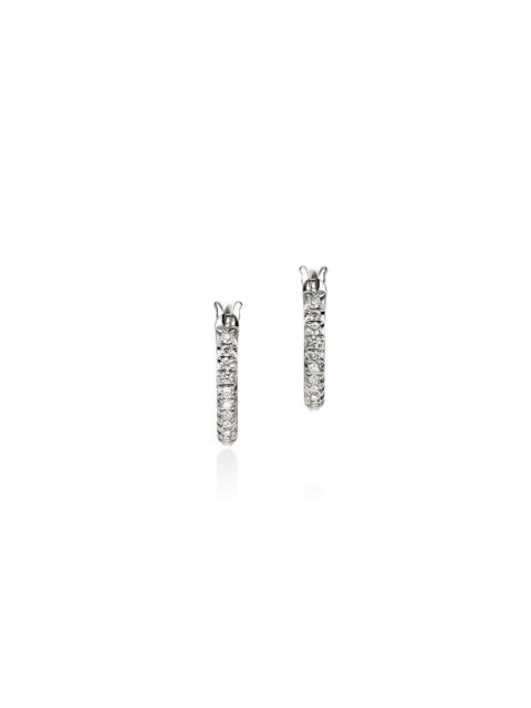JOHN HARDY JH Essential Pavé Hoop Earring, Sterling Silver, Diamonds, 13MM