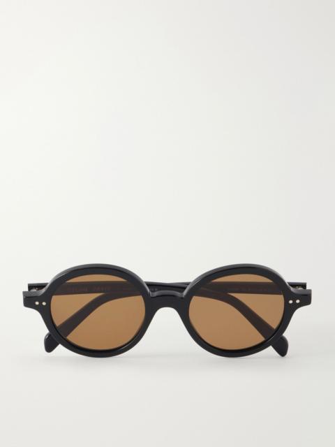 CELINE Circle round-frame acetate sunglasses Black