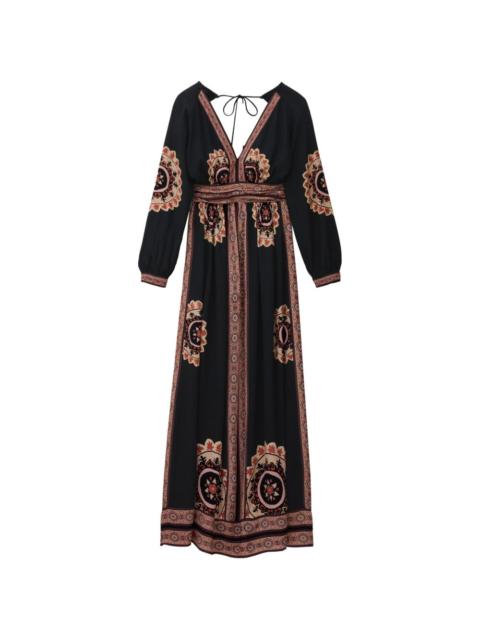 ba&sh Vera V-neck printed dress