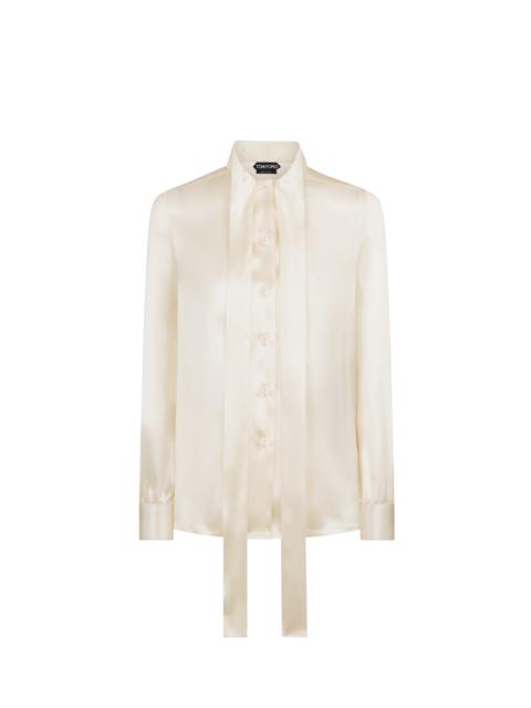 TOM FORD FLUID CHARMEUSE SILK LAVALLIERE SHIRT