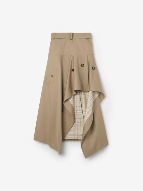 Burberry Gabardine Asymmetric Trench Skirt