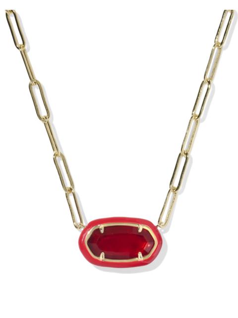 KENDRA SCOTT Elisa Enamel Frame Gold Paperclip Necklace
