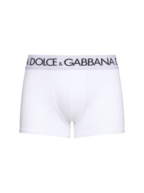 Dolce & Gabbana Pack of 2 logo cotton boxer briefs