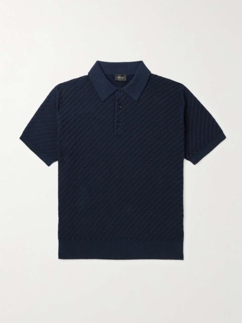 Brioni Cotton, Silk and Cashmere-Blend Polo Shirt