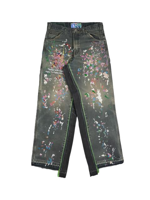 *Better With Age Painters Hand-Beaded Double-Wide Jeans "Black / Multicolor" BWA261