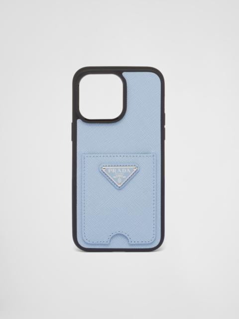 Saffiano leather cover for iPhone 14 Pro Max