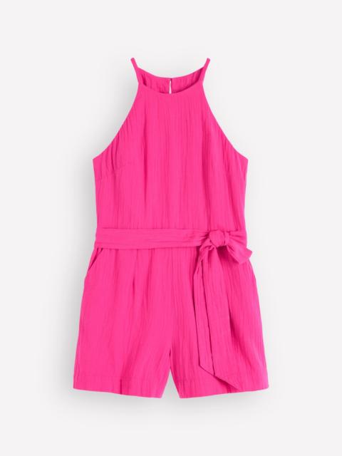BODEN Rosa Double Cloth Playsuit-Pink Peony