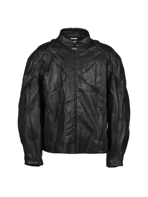 VETEMENTS BOXY MOTO JACKET / BLK