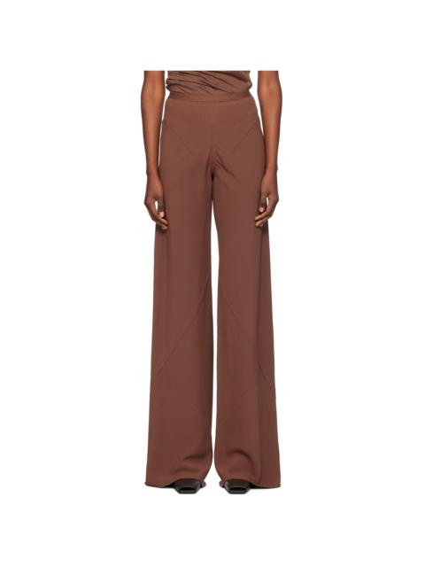 Rick Owens Brown Porterville Cady Bias Lounge Pants