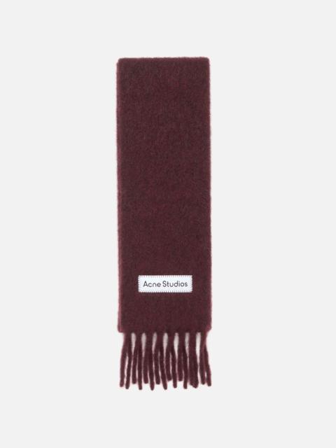 Acne Studios Skinny mohair scarf - Burgundy