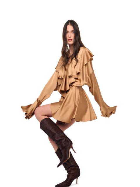 NORMA KAMALI FLARED MINI SKIRT