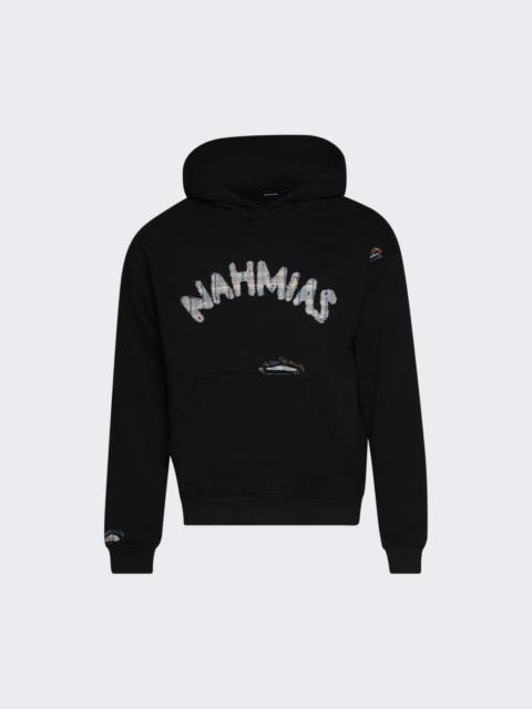 NAHMIAS Dusty Rainbow Applique Hoodie Aged Black