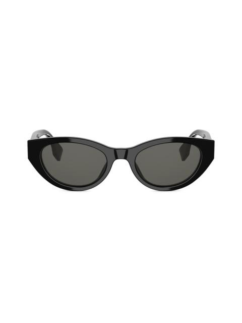 FENDI Women's Lettering 51MM Cat-Eye Sunglasses - Black