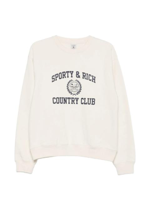 Sporty & Rich Sporty & Rich Logo-print Cotton Sweater