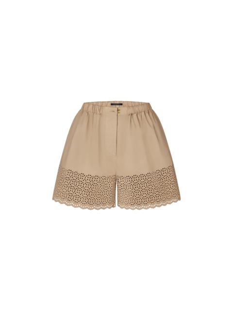 Louis Vuitton Boderie Anglaise Cotton Poplin Mini Shorts