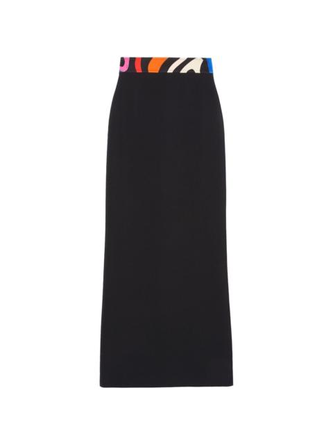 crÃªpe straight skirt