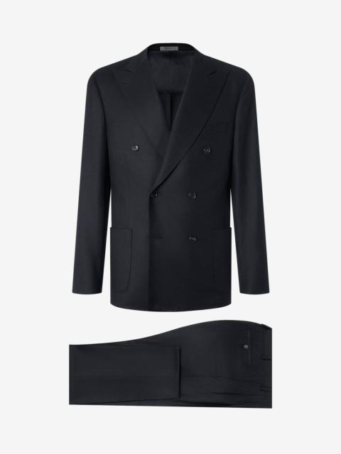 CORNELIANI Black wool flannel suit