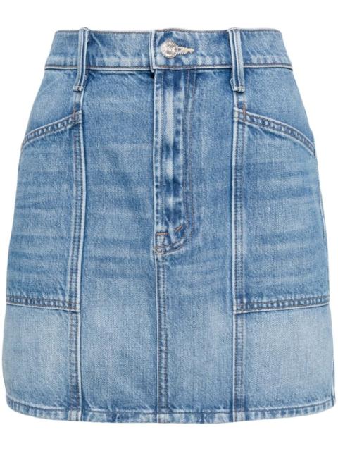MOTHER Lineup high-rise mini skirt