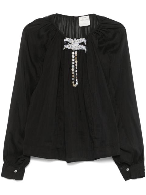 forte_forte bead-embellished blouse