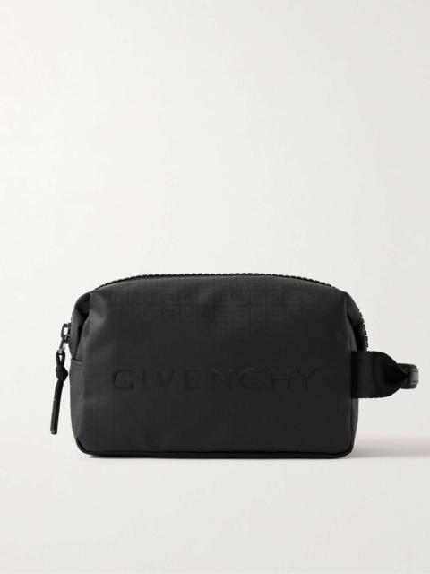 Givenchy G-Zip Logo-Print Webbing-Trimmed Coated-Nylon Jacquard Wash Bag