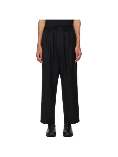 Y-3 Black Refined Wool Track Pants