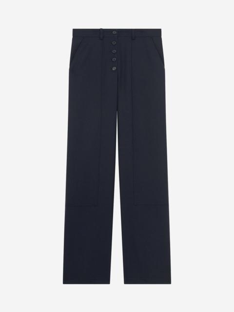 The Kooples NAVY BUTTON-DOWN PANTS