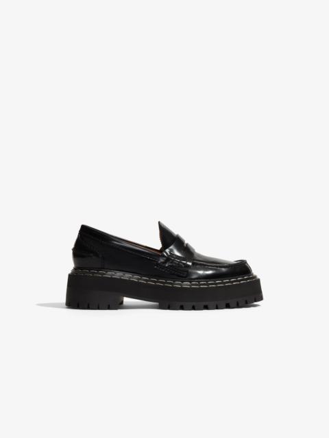 Lug Sole Platform Loafers in Spazzolato Leather