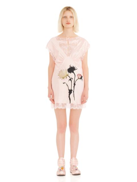Collina Strada BLUSH FLOWER GOTH WATERLILY MINI DRESS