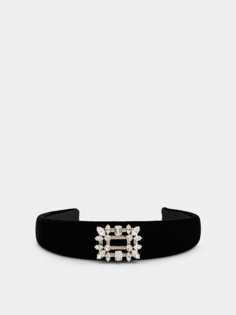 Broche Vivier Buckle Hairband in Velvet