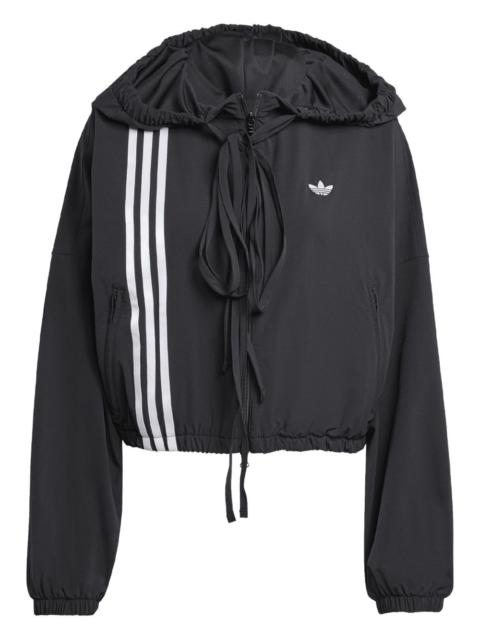 adidas three-stripes drawstring hoodie