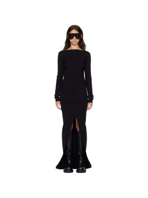 Rick Owens Black Tower Tight Maxi Dress