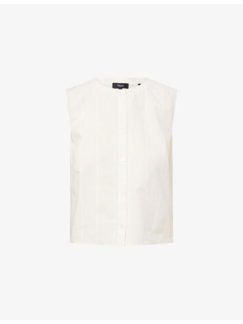 Theory Sleeveless Cotton Shell Top